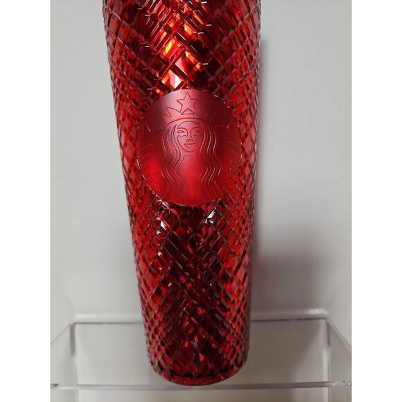 Starbucks Red Venti 2021 Jeweled Bling Tumbler Cold Cup 24oz Holiday - Picture 2 of 3